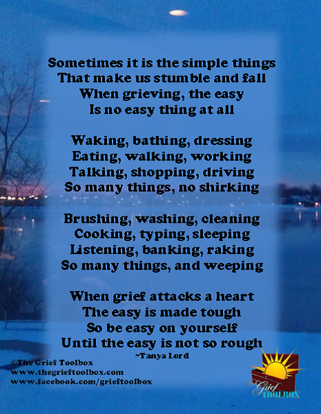 The not so simple things of grief a poem | The Grief Toolbox