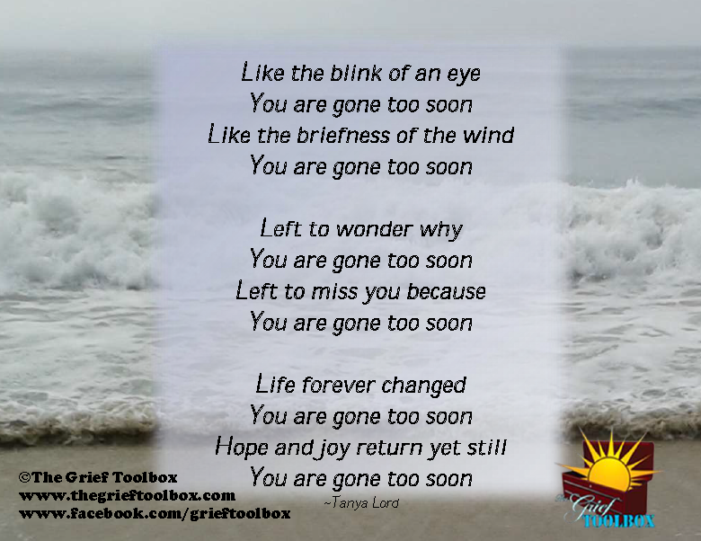 Gone too soon | The Grief Toolbox