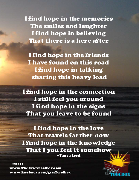 Hope A Poem | The Grief Toolbox