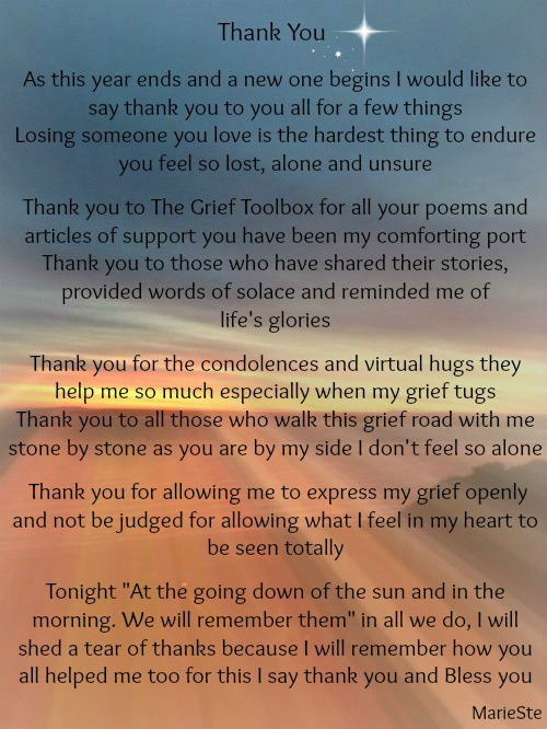 Thank You | The Grief Toolbox